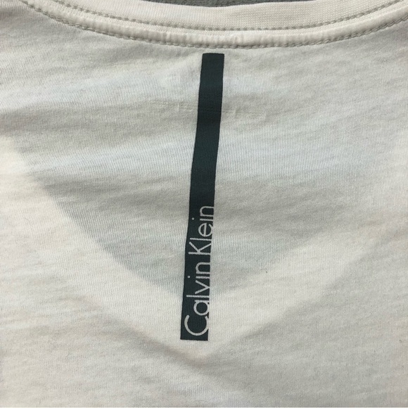 Calvin Klein Blue & White V Neck T-Shirt Size XL - Picture 7 of 10